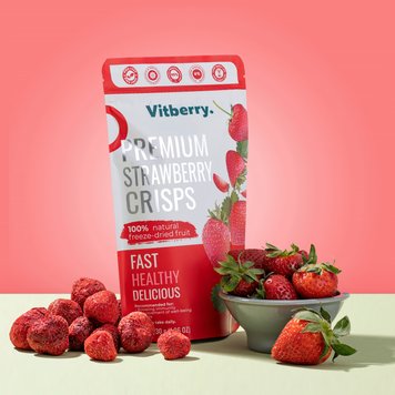 Freeze-dried strawberries, Whole, 10 g.