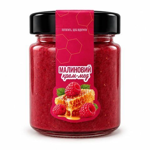 Купити Крем-мед із додавання сублімованої малини