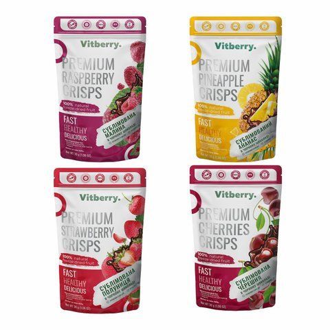 Buy Variety pack of Freeze-dried fruits in dark chocolate, 4 flavores