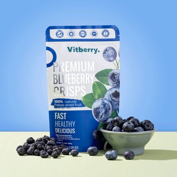 Freeze-dried blueberries, 10 g.