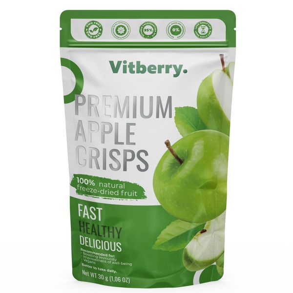 Freeze-dried apple, 30 g.