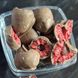 Raspberries freeze-dried in milk chocolate