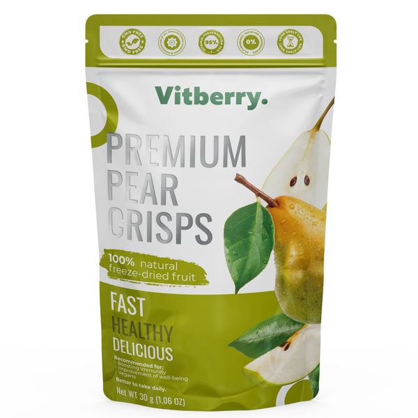 Freeze-dried pear, 30 g.