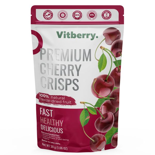 Freeze-dried sweet cherries, 10 g.