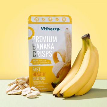 Freeze-dried banana, 30 g.