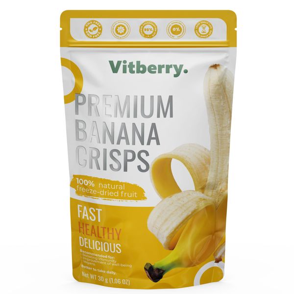 Freeze-dried banana, 30 g.