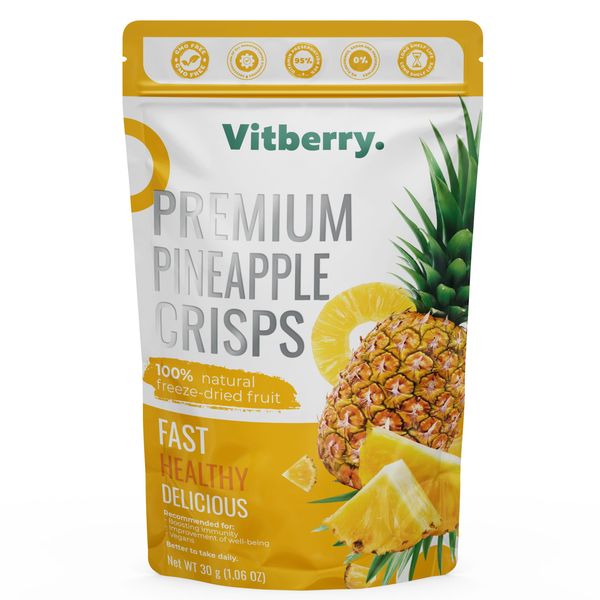 Freeze-dried pineapple, 10 g.